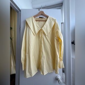 Topshop butter Yellow Blouse